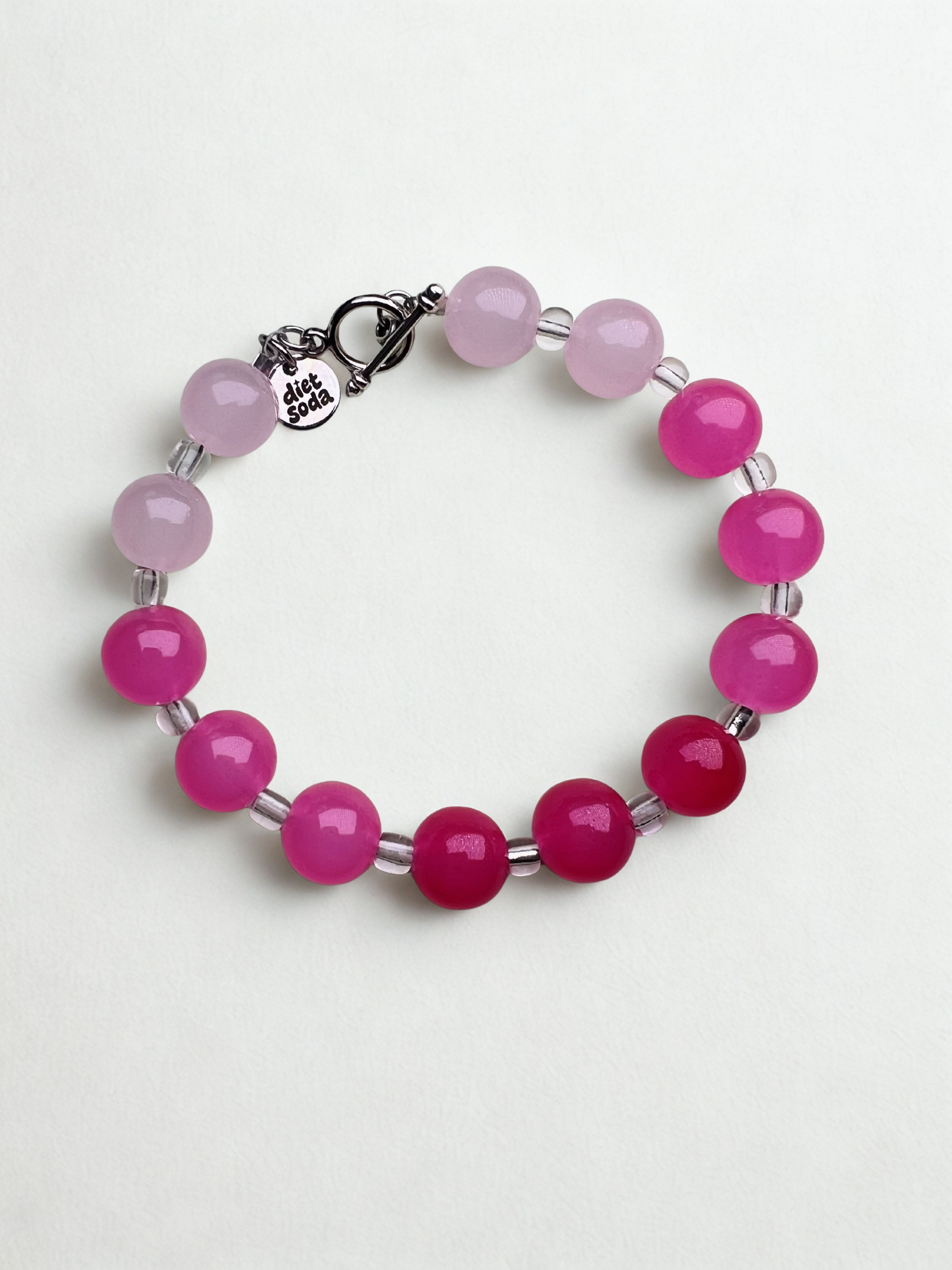 raspberry boba bracelet