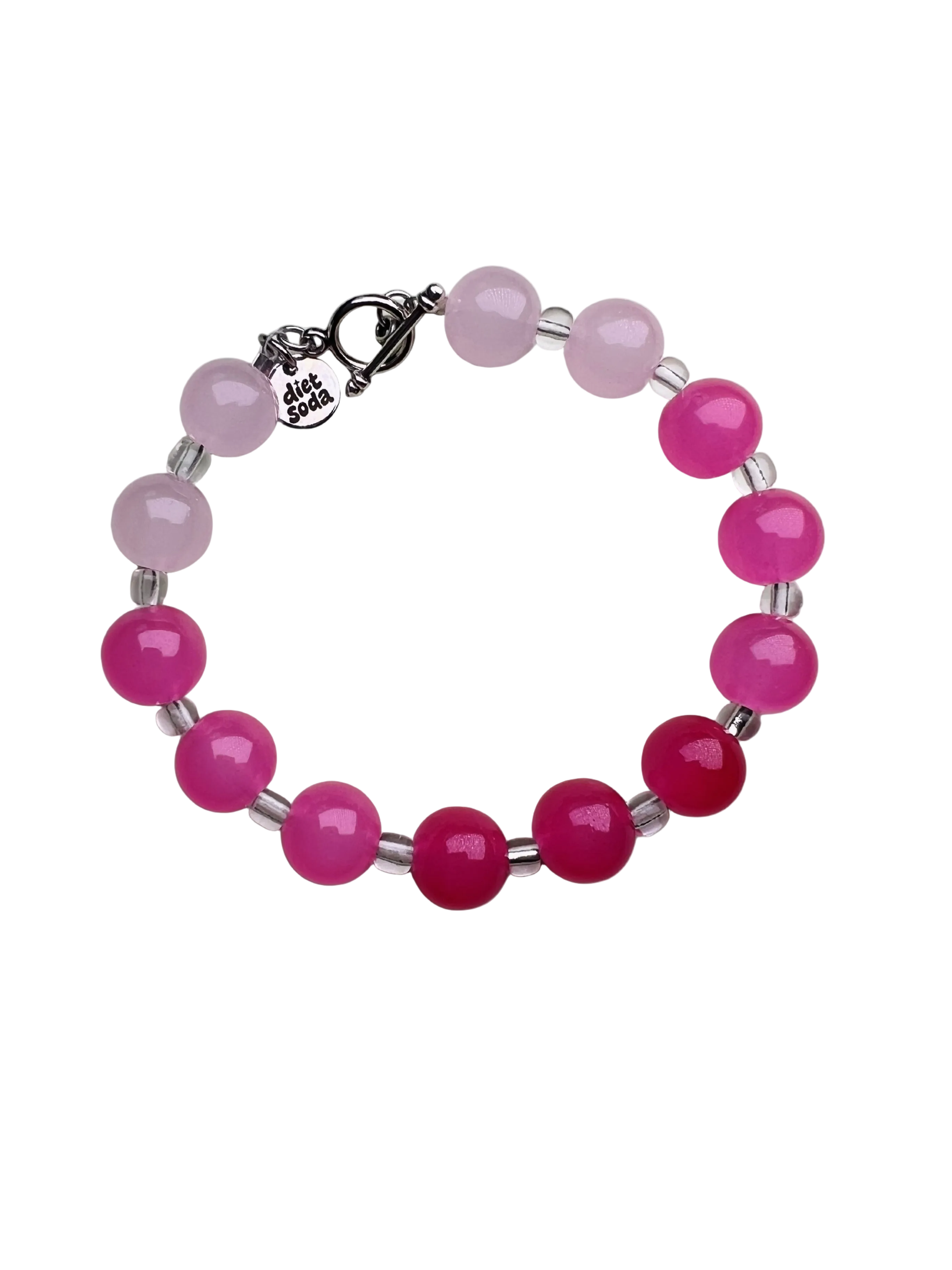 raspberry boba bracelet
