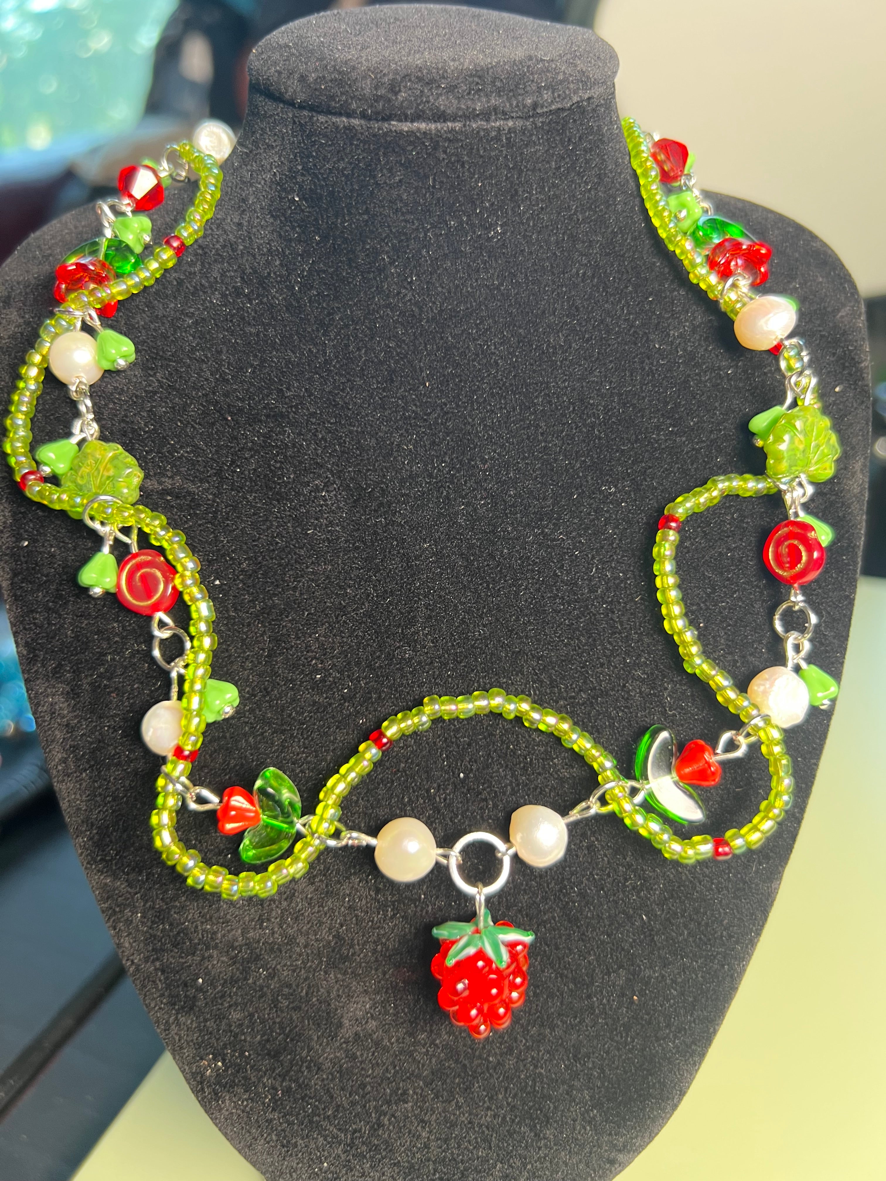 garden fruit necklace