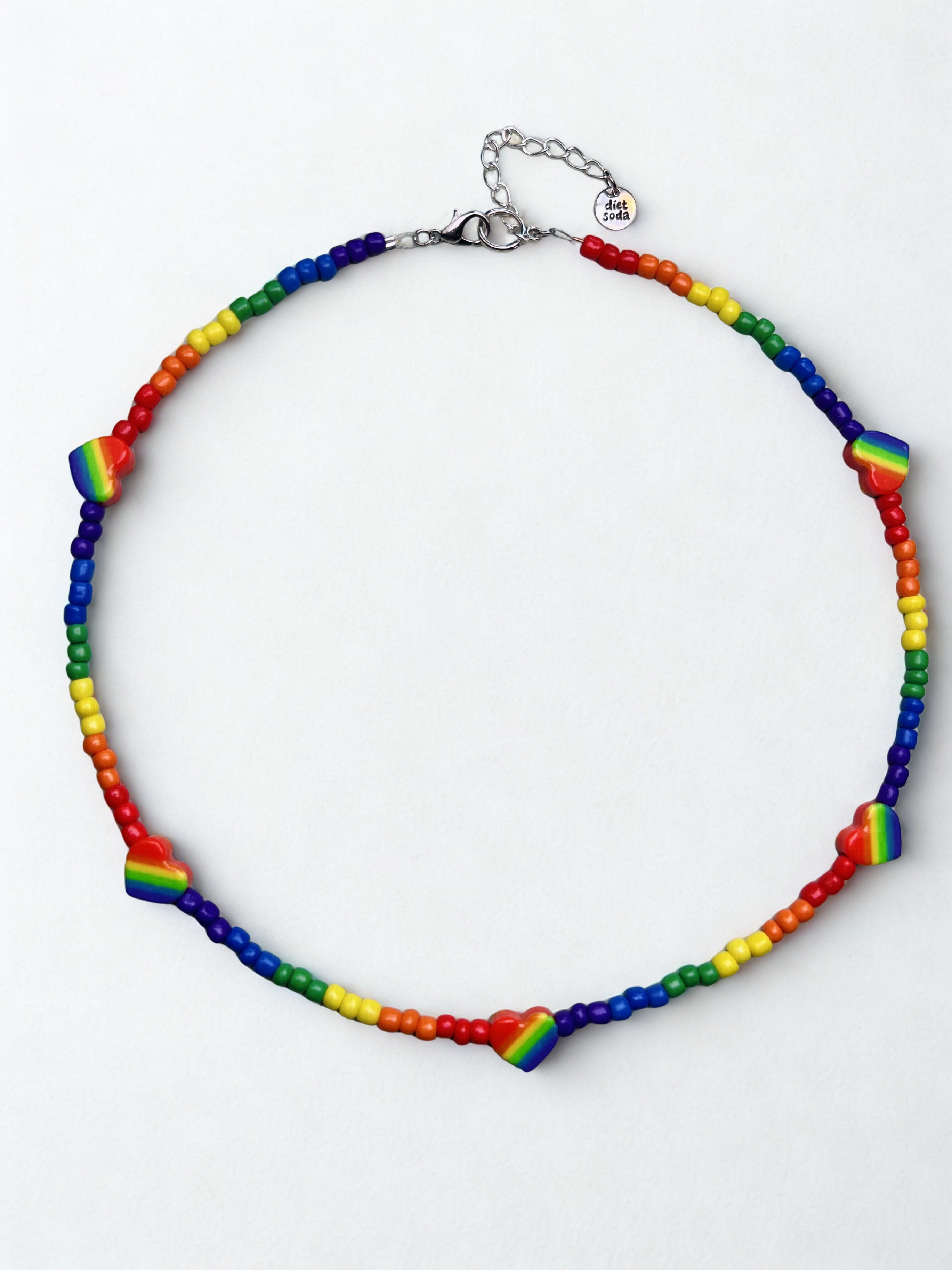 rainbow pride necklace